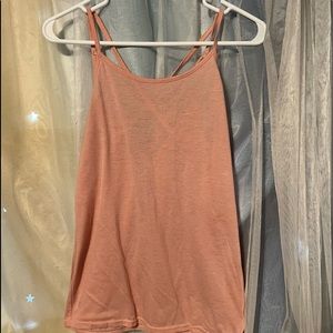 Strappy back peach tank